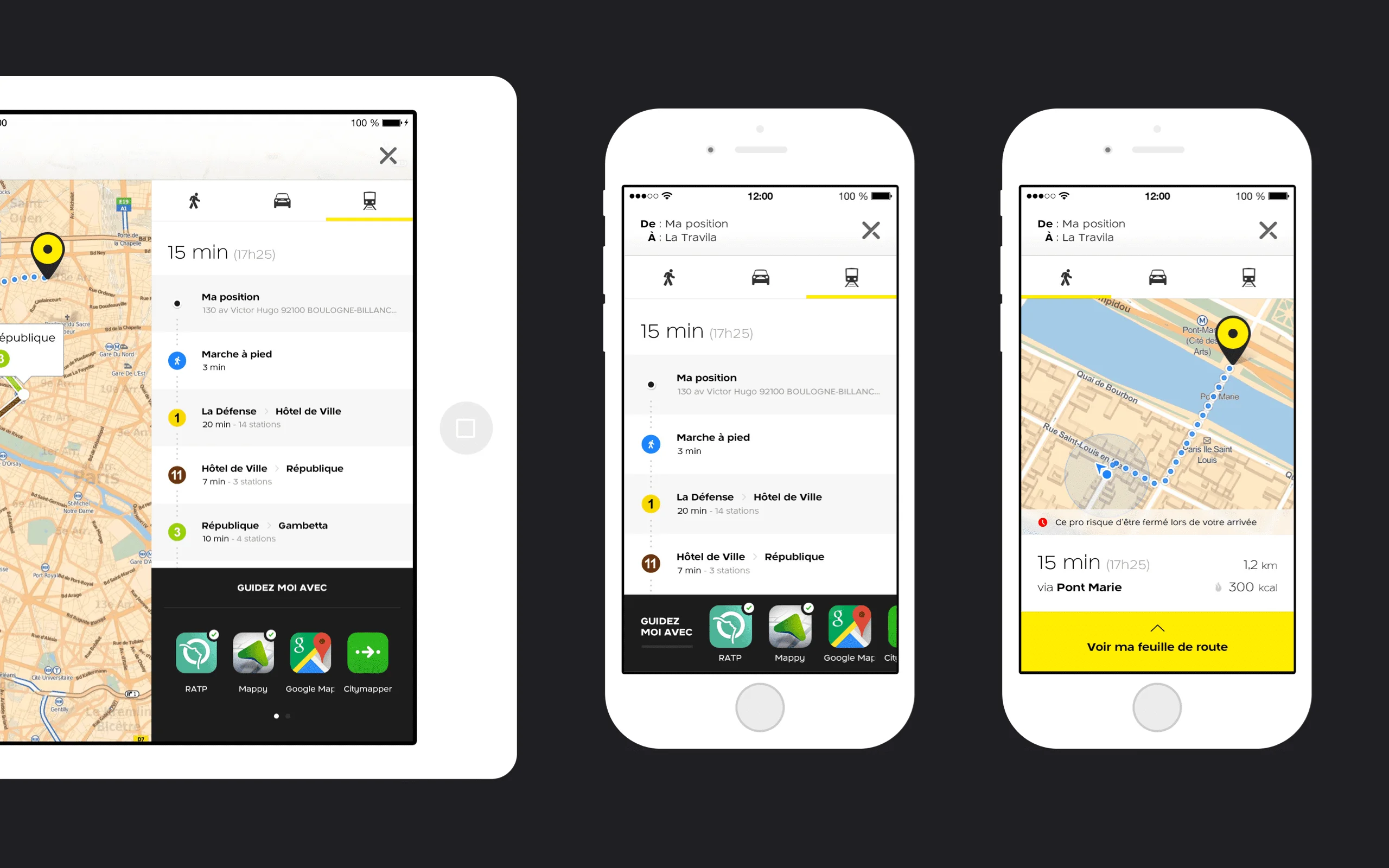 PagesJaunes Multi-device Navigation